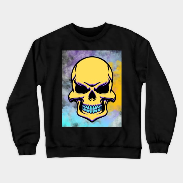 Cool Smiling Skull Crewneck Sweatshirt by Magic Simon